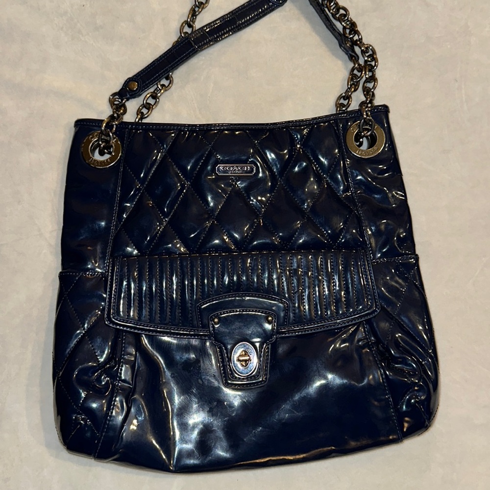 Coach poppy liquid glass navy two way - Picture 3 of 17